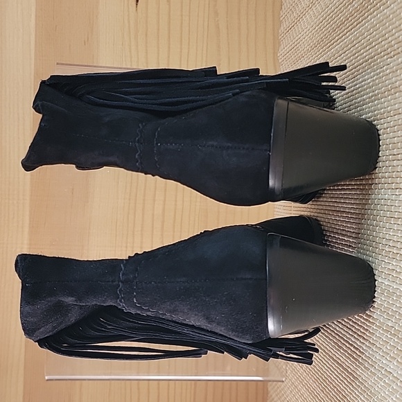 Sam Edelman Louie Suede Fringe Boots sz6 - Picture 4 of 8